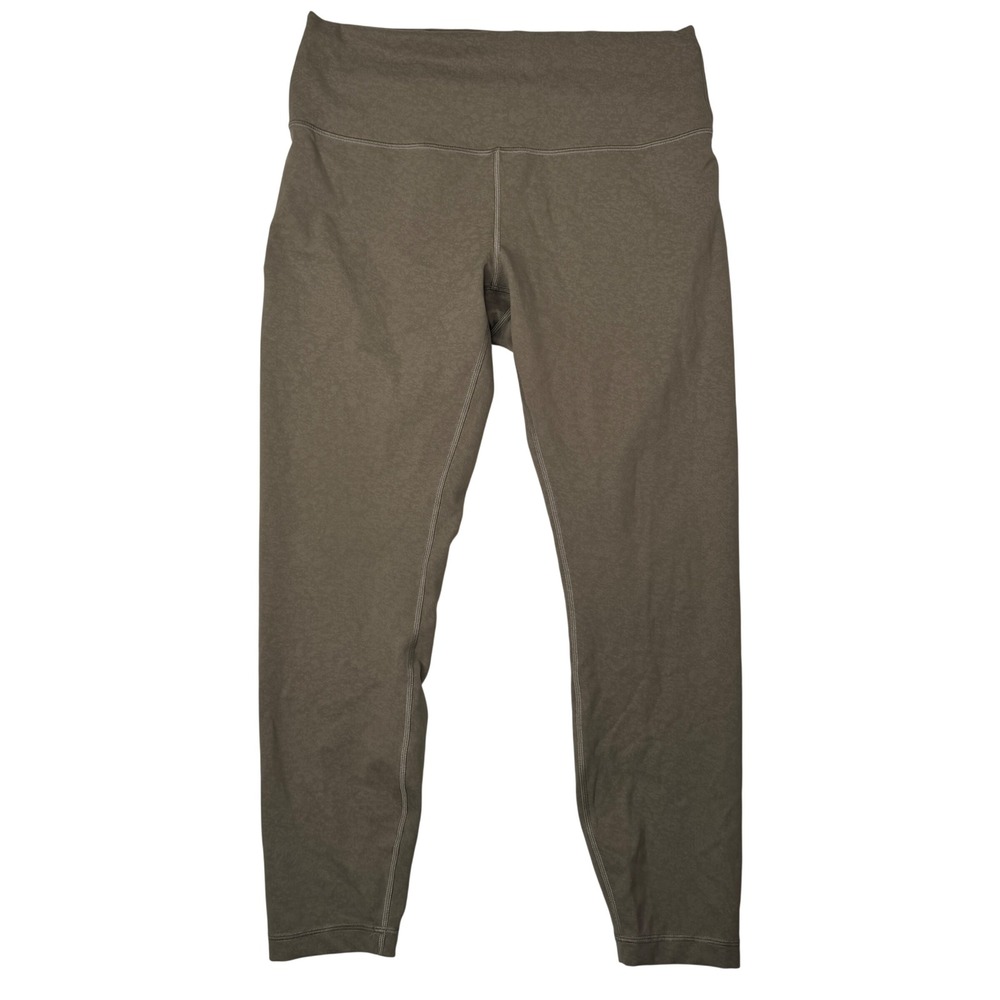 Lululemon Sage Green Align Pants Olive Green Embossed Size 12 Women